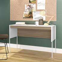 Mesa escritório Maiorca 1,20 m pés metal Branco/Castanho Mesa escritório Maiorca 1,20 m pés metal Branco/Castanho
