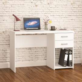 Mesa com Gaveta Malta Branca Politorno - Branco
