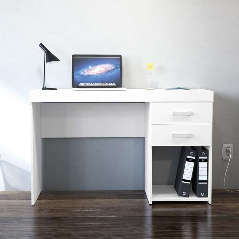 Mesa com Gaveta Malta Branca Politorno - Branco