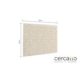Kit Cabeceira em Placas para Cama Casal Cercatto - Bege