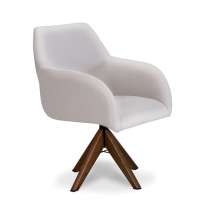 Poltrona Fixa PL122 em Tecido Linho Cru Cercatto