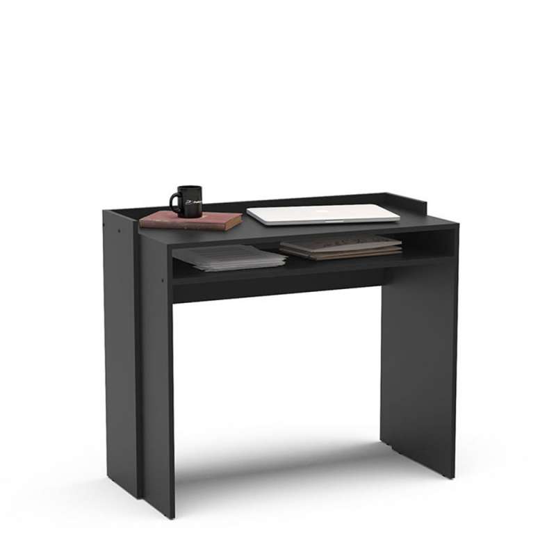 Mesa para Home Office Beijing 93cm Preto Politorno - Preto