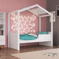 Mini Cama Casinha Montessoriana Branco Completa Móveis Mini Cama Casinha Montessoriana Branco Completa Móveis