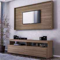 Rack com painel para TV México Castanho Politorno Rack com painel para TV México Castanho Politorno