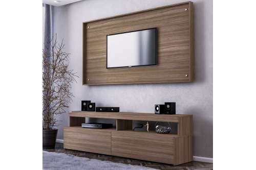 Rack com painel para TV México Castanho Politorno