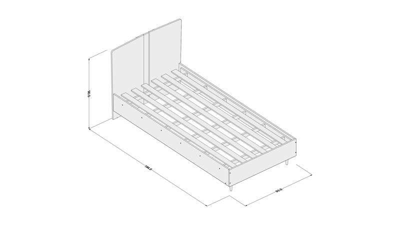 Cama de Solteiro Retrô Luisiana Branco Politorno - Branco