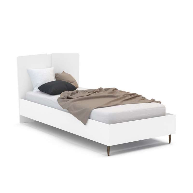Cama de Solteiro Retrô Luisiana Branco Politorno - Branco