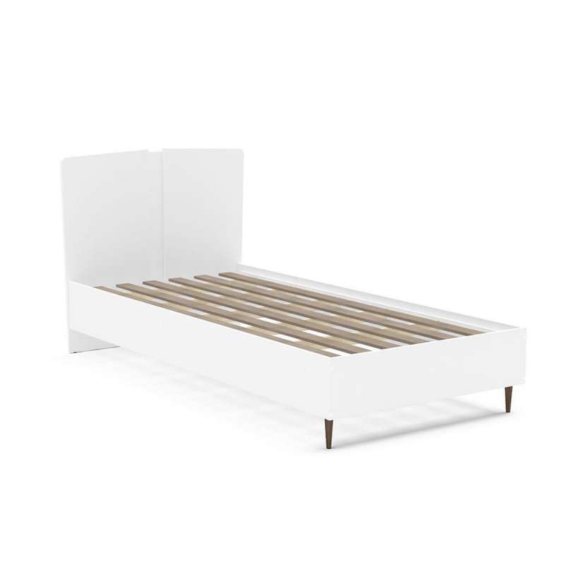 Cama de Solteiro Retrô Luisiana Branco Politorno - Branco