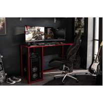 Mesa Gamer Singapura Preto e Vermelho Politorno Mesa Gamer Singapura Preto e Vermelho Politorno