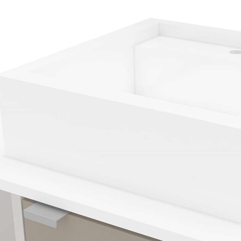Gabinete com Espelho para banheiro Suzano Branco Politorno - Branco