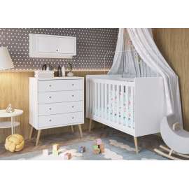 Nicho com porta para quarto Branco Completa Móveis - Branco