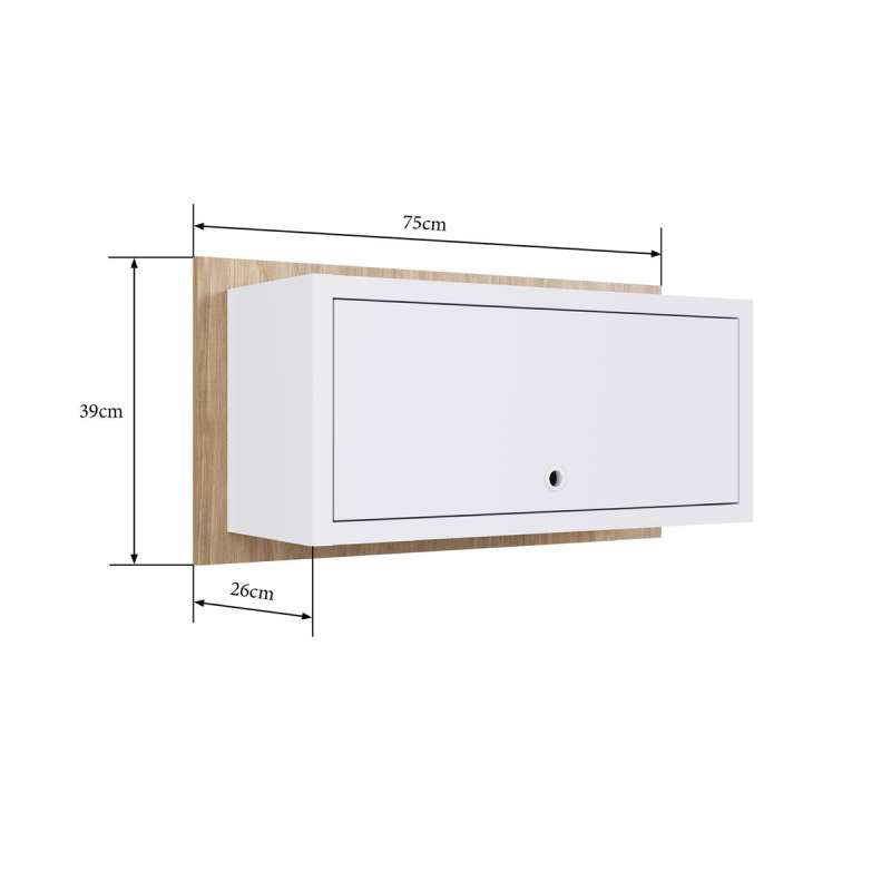 Nicho com porta para quarto Itapua e Branco Completa Móveis - Itapua/Branco