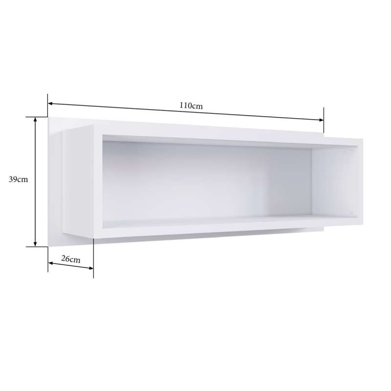 Nicho grande para quarto Branco Completa Móveis - Branco