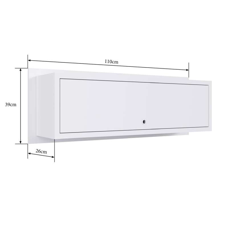 Nicho grande com porta Branco Completa Móveis - Branco