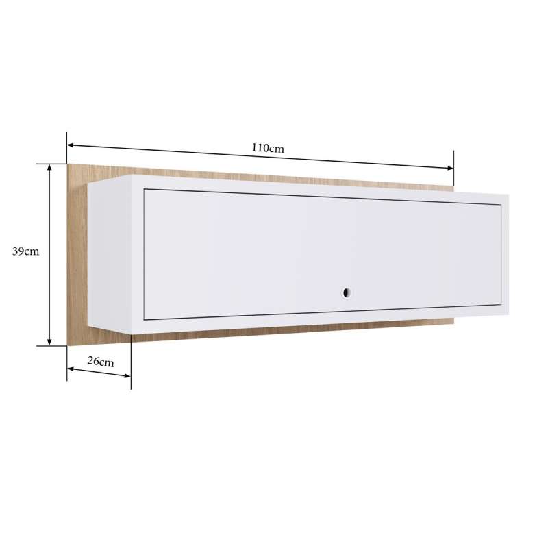 Nicho grande com porta Itapua e Branco Completa Móveis - Itapua/Branco