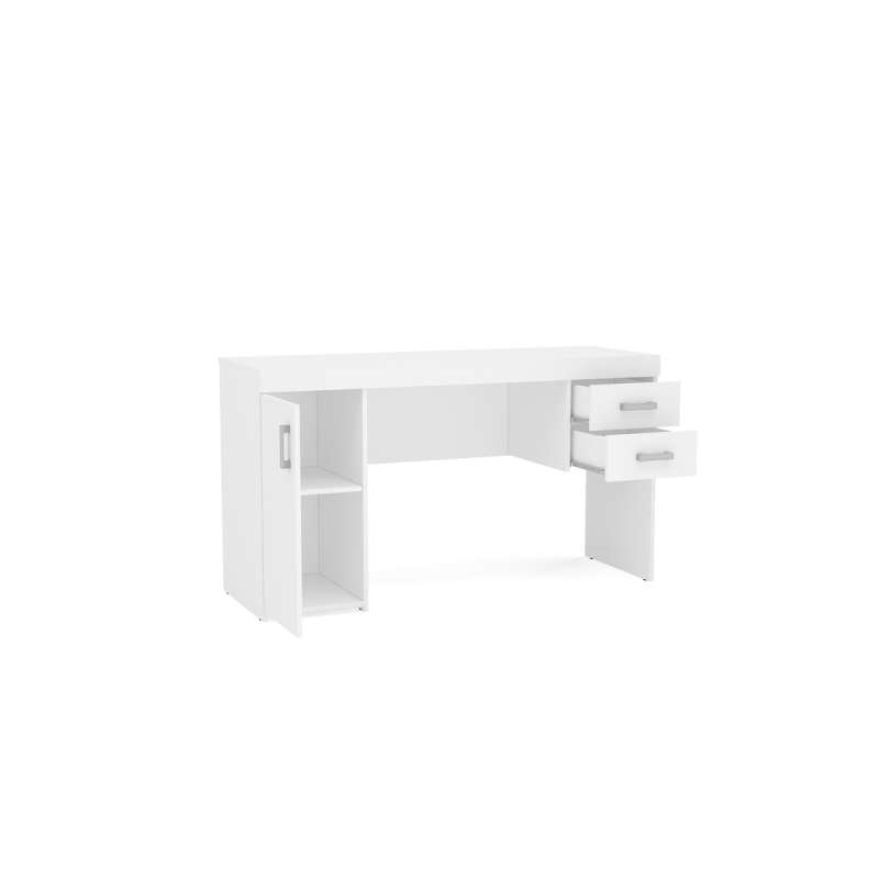 Mesa com Gaveta Miranda Branca Politorno - Branco