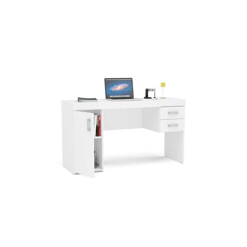Mesa com Gaveta Miranda Branca Politorno - Branco