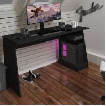 Mesa Gamer para 2 monitores Tank Preto Mesa Gamer para 2 monitores Tank Preto