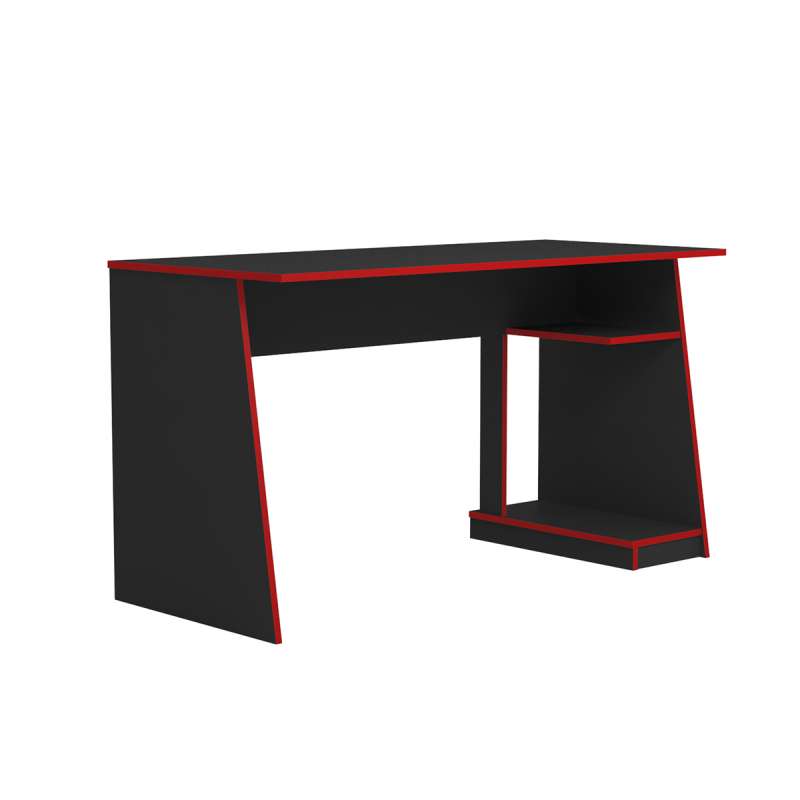 Mesa Gamer Tank Preto e Vermelho Zaile emobilia - Preto e Vermelho