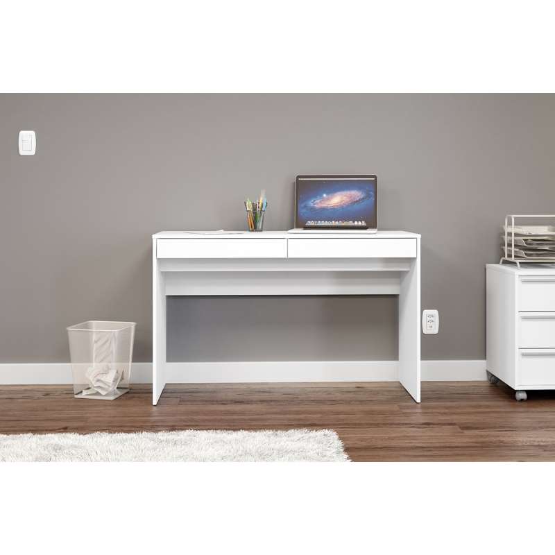 Mesa com Gaveta Lindóia Branca Politorno - Branco