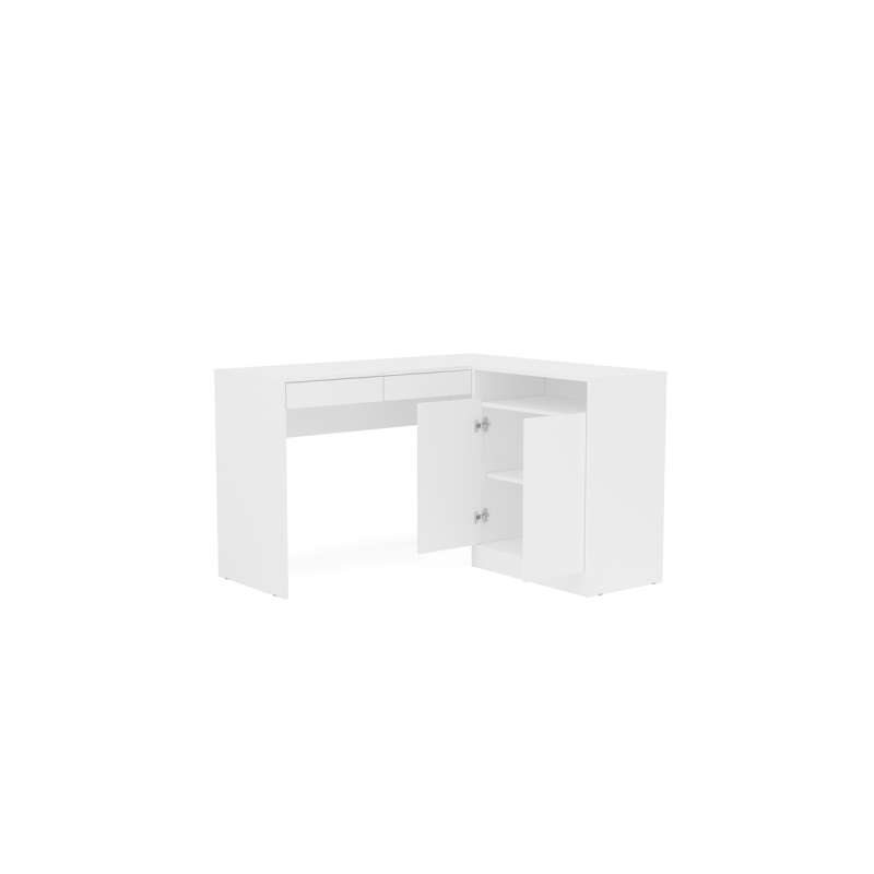 Kit Escritório Portugal Branco Politorno - Branco