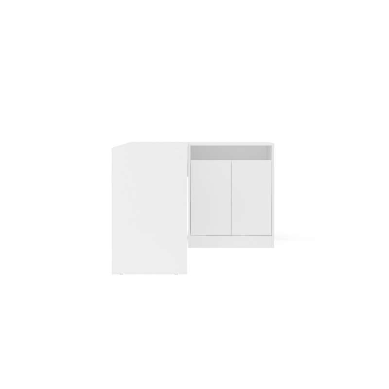 Kit Escritório Portugal Branco Politorno - Branco