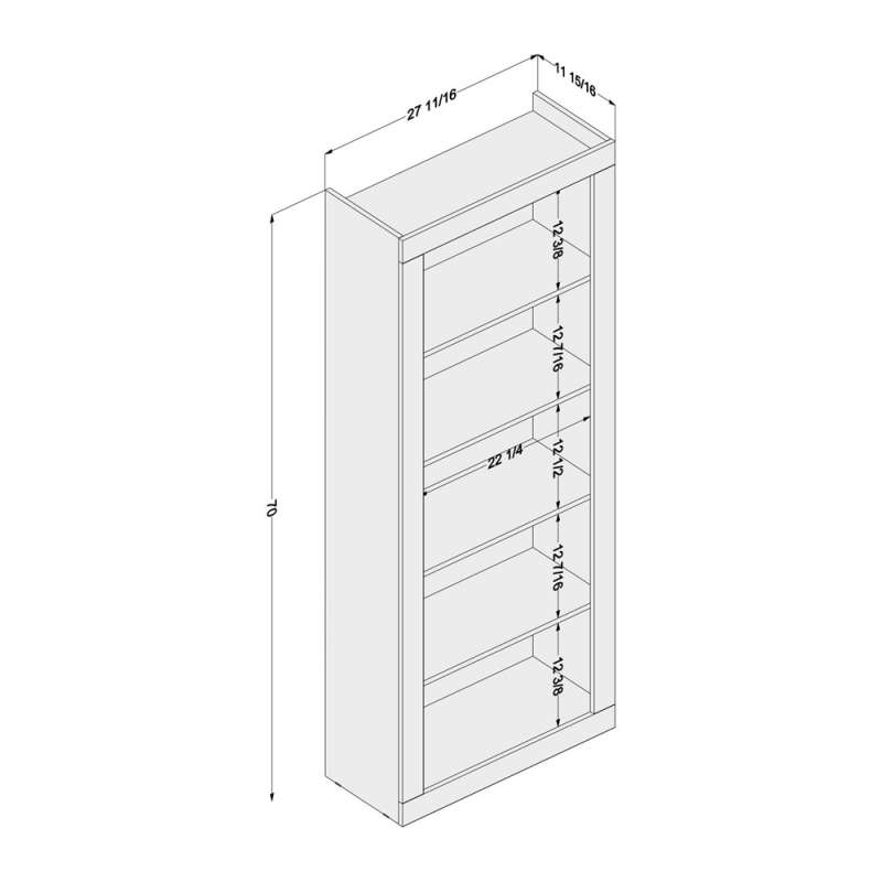 Estante para Sala com Vistas Castanho Politorno - Castanho