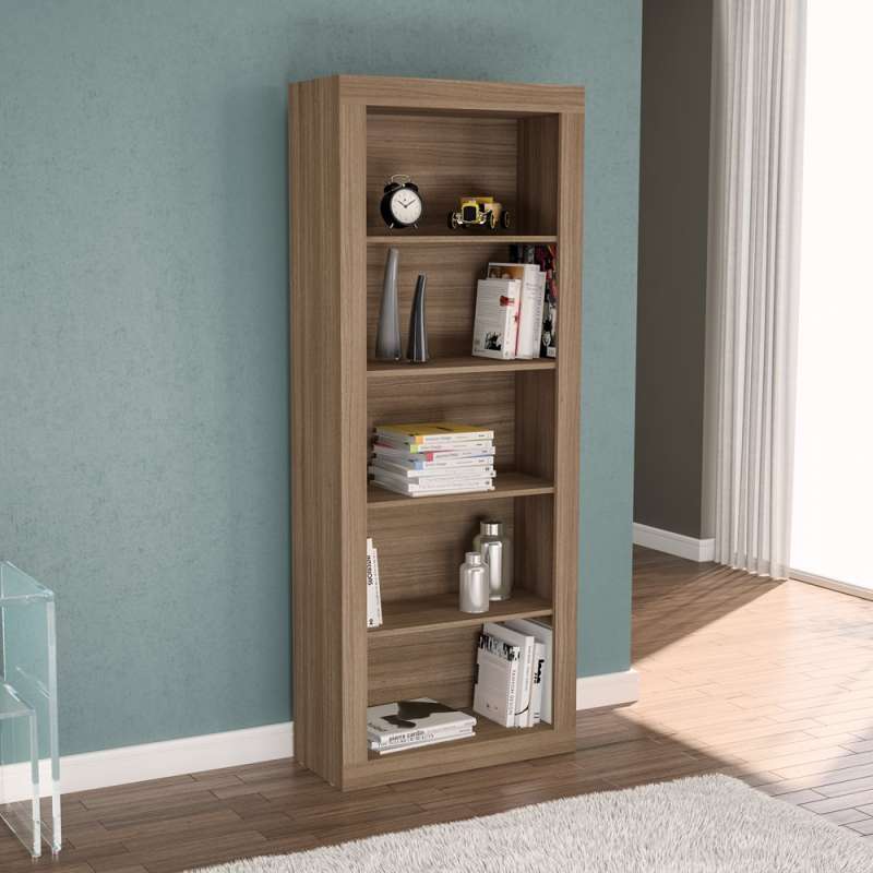 Estante para Sala com Vistas Castanho Politorno - Castanho