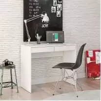 Mesa de escritório Tijuca 90cm 2 gavetas Branco Politorno Mesa de escritório Tijuca 90cm 2 gavetas Branco Politorno
