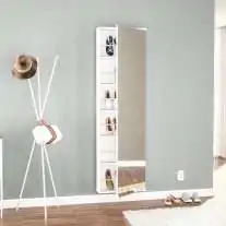 Sapateira de Madeira com Porta Itabuna Branca Politorno